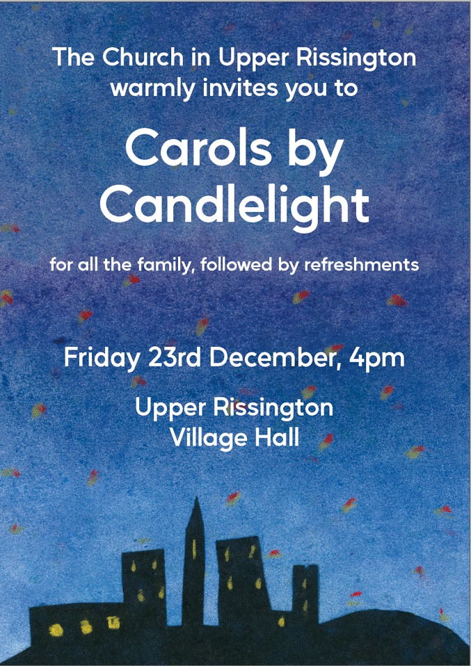 Poster to promote the Carols by Candlelight service